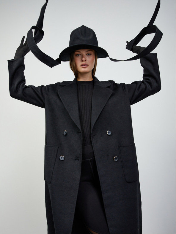 ZOOT.lab Fekete női átmeneti kabát gyapjú keverékből ZOOT.lab Kalita