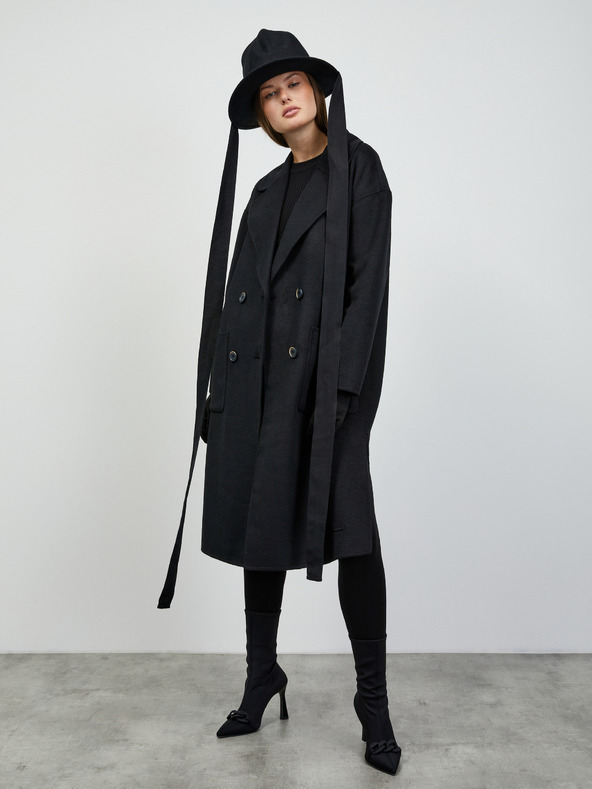ZOOT.lab Fekete női átmeneti kabát gyapjú keverékből ZOOT.lab Kalita