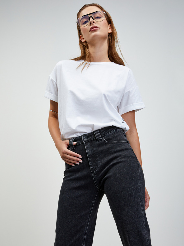 ZOOT.lab Fekete női egyenes szabású farmernadrág ZOOT.lab Quinn