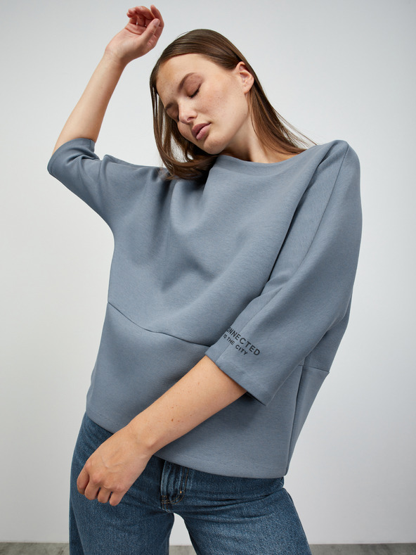 ZOOT.lab Kék női pulóver cipzáras hátul ZOOT.lab Salwa