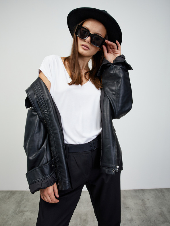 ZOOT.lab Fekete női nadrág övvel ZOOT.lab Matylda