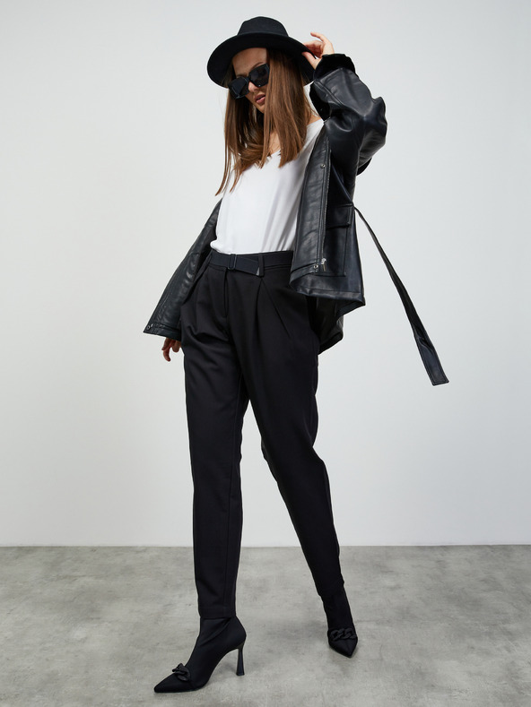 ZOOT.lab Fekete női nadrág övvel ZOOT.lab Matylda