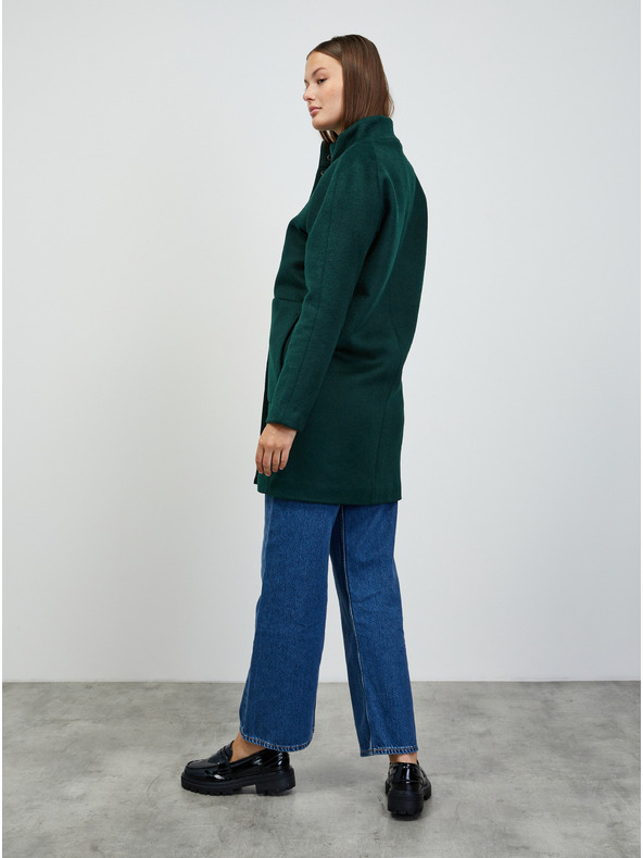 ZOOT.lab Sötétzöld női kabát gyapjú keverékből ZOOT.lab Tiffy