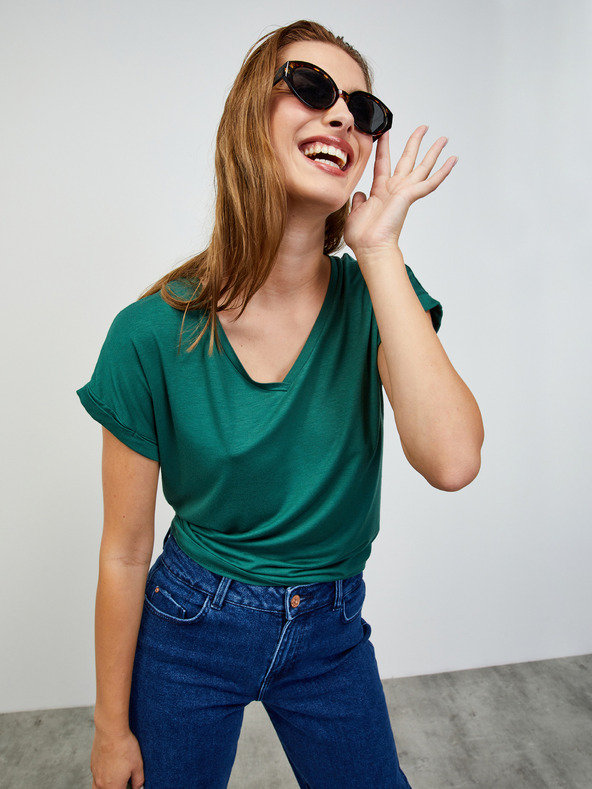 ZOOT.lab ZOOT.lab Adriana 3 zöld női csíkos alap póló