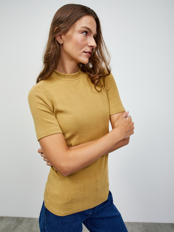 ZOOT.lab Mustár női basic póló ZOOT.lab Bobbi