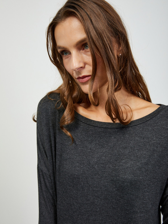 ZOOT.lab Sötét szürke női hosszú ujjú basic póló ZOOT.lab Leticia