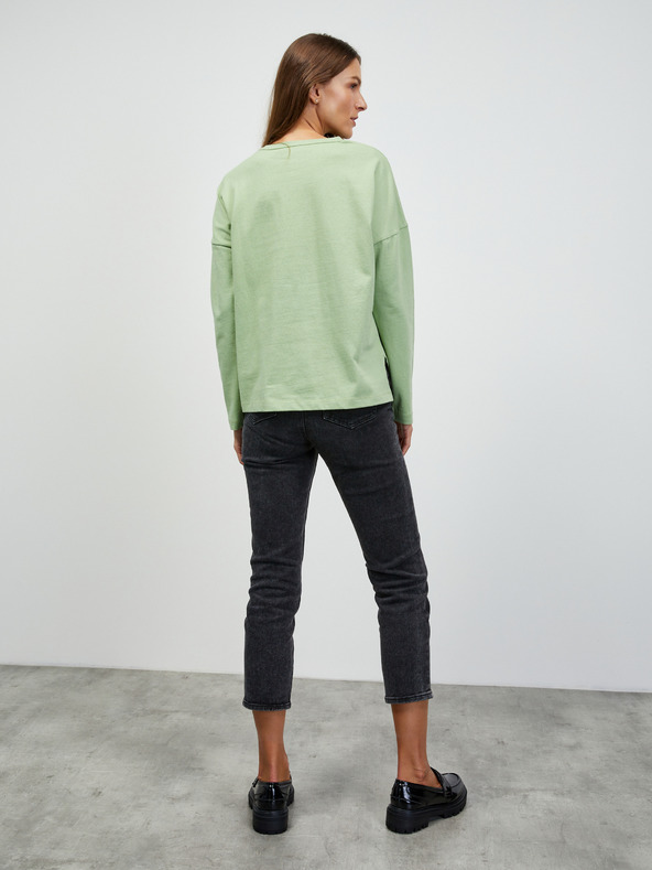 ZOOT.lab Világoszöld női hosszú ujjú basic póló ZOOT.lab Bambie