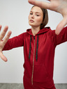 ZOOT.lab ZOOT.lab Laura női bordó kapucnis pulóver cipzárral