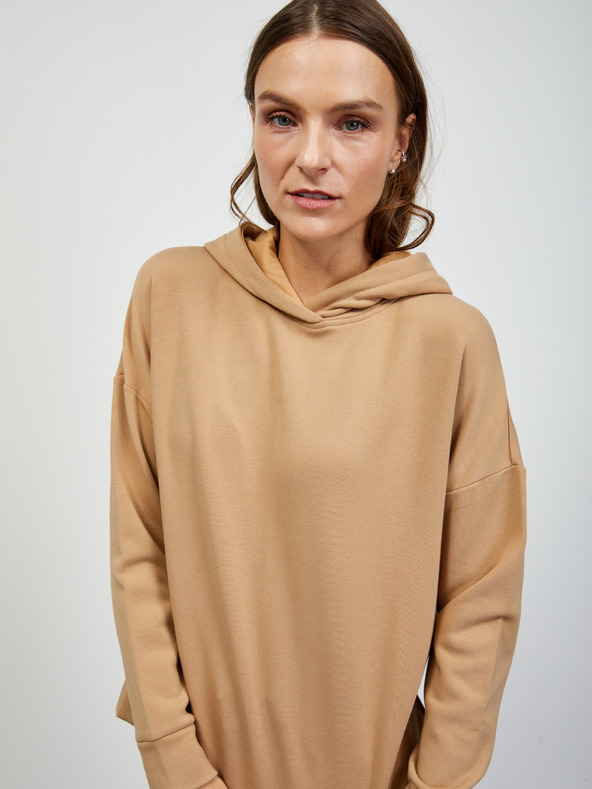 ZOOT.lab Bézs női alap kapucnis pulóver ZOOT.lab Noor Noor