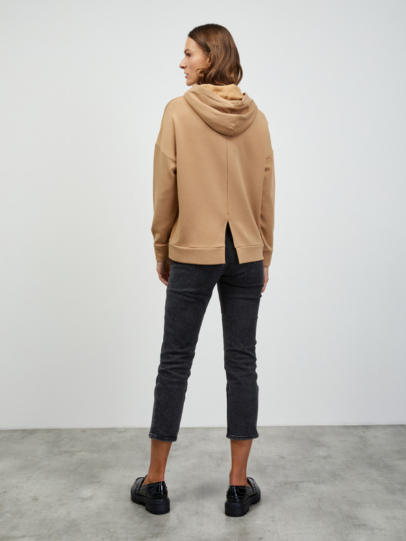 ZOOT.lab Bézs női alap kapucnis pulóver ZOOT.lab Noor Noor