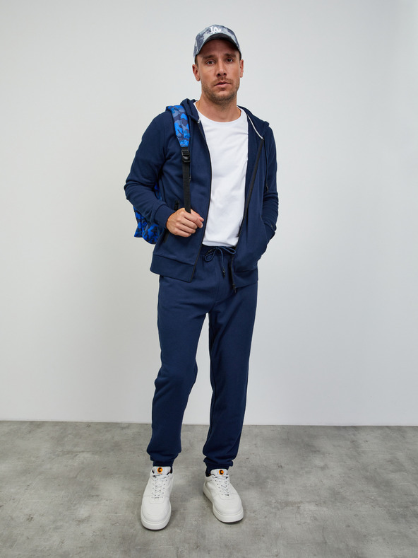 ZOOT.lab Sötétkék férfi alap cipzáras kapucnis pulóver ZOOT.lab Ralph Ralph