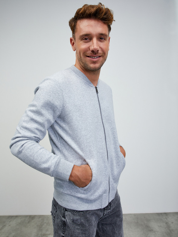 ZOOT.lab Világosszürke férfi alap cipzáras férfi melegítőfelső ZOOT.lab Keanu ZOOT.lab Keanu