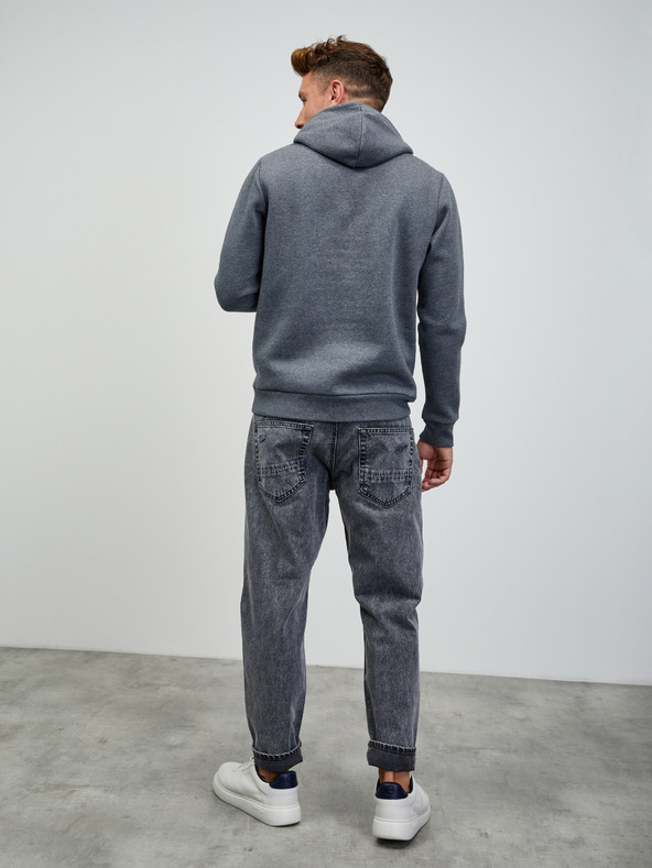 ZOOT.lab Sötétszürke férfi brindle cipzáras kapucnis pulóver ZOOT.lab Jaxon