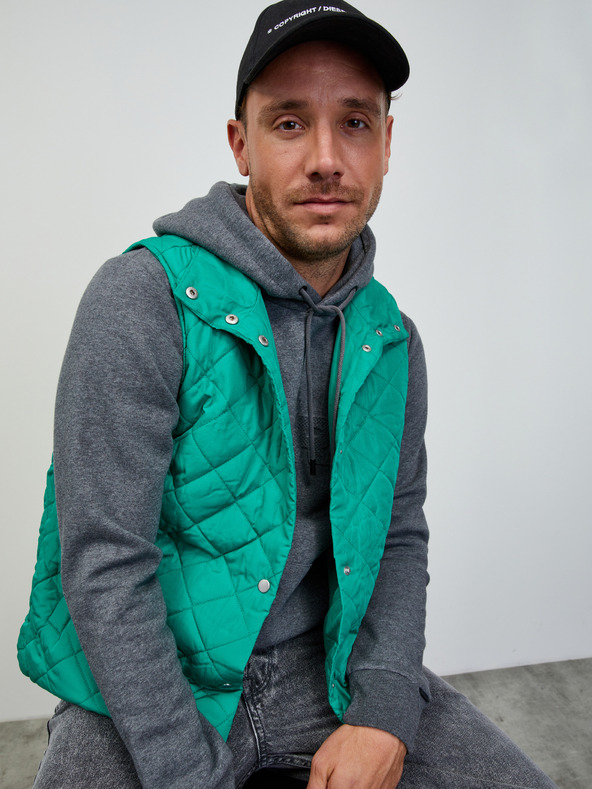 ZOOT.lab Sötétszürke férfi brindle cipzáras kapucnis pulóver ZOOT.lab Jaxon