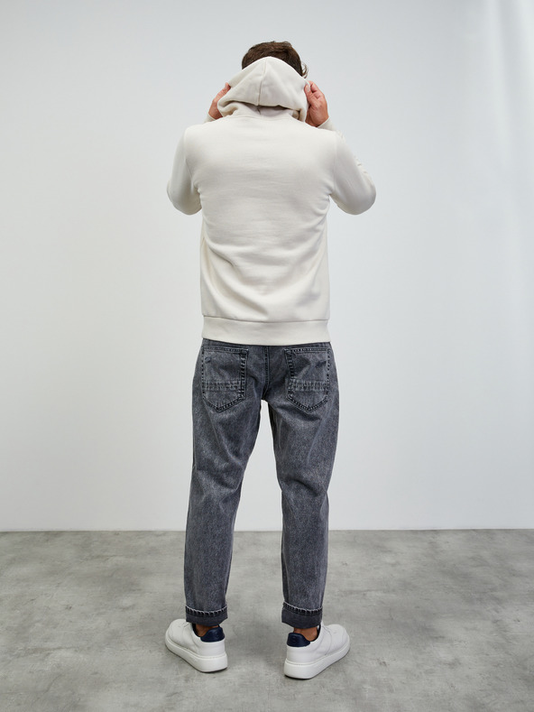 ZOOT.lab Krémszínű férfi kapucnis pulóver ZOOT.lab Jaxon