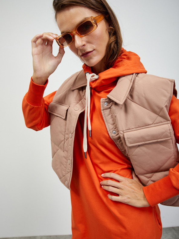 ZOOT.lab Narancssárga ZOOT.lab Kirsten kapucnis pulóver basic ruha