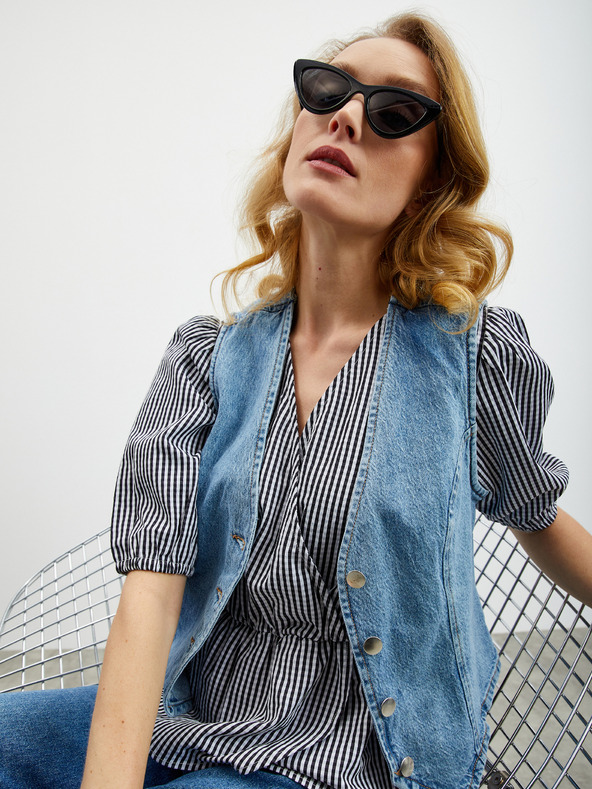 ZOOT.lab Fekete női csíkos blúz ZOOT.lab Oline