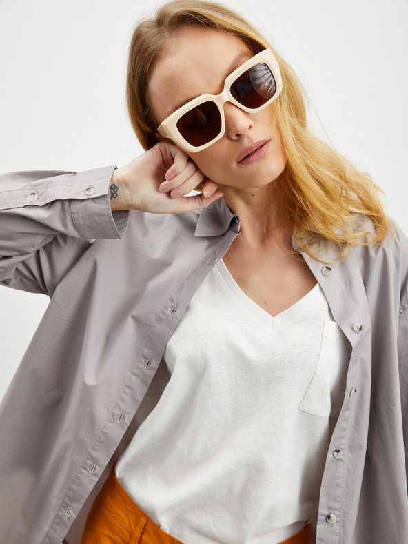 ZOOT.lab Világosszürke női túlméretezett ing ZOOT.lab Rosalinde