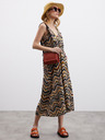 ZOOT.lab Fekete és barna női mintás midi ruha ZOOT.lab Nichel