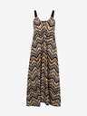 ZOOT.lab Fekete és barna női mintás midi ruha ZOOT.lab Nichel