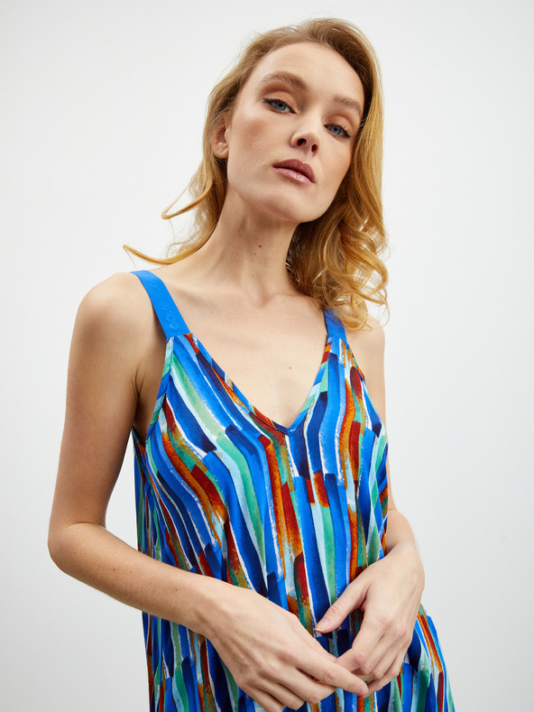 ZOOT.lab Kék női mintás mididressz ZOOT.lab Mari