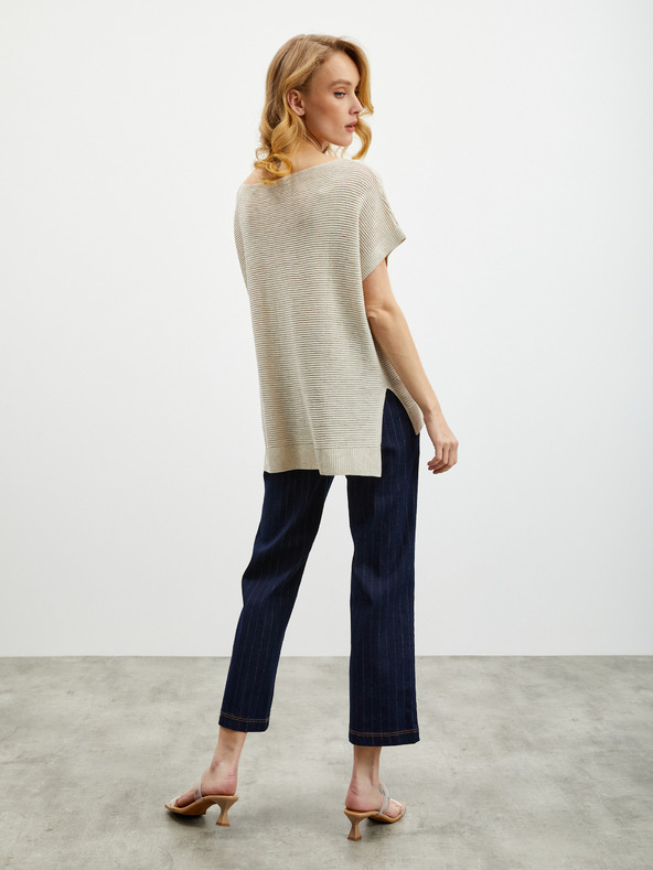 ZOOT.lab Bézs női pulóver mellény vászonnal ZOOT.lab Danae