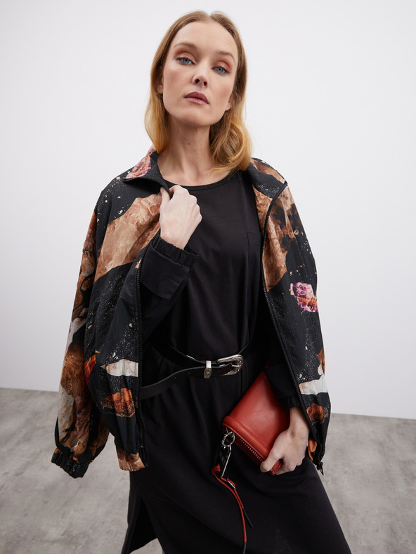 ZOOT.lab Fekete női ruha hasítékkal ZOOT.lab Fjola Fjola