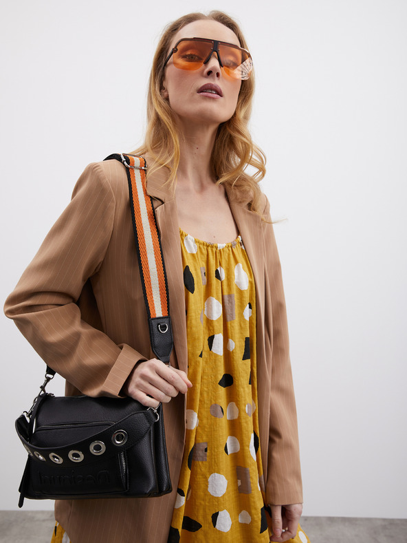 ZOOT.lab Mustár női mintás maxiruha fodros ZOOT.lab Grete Grete