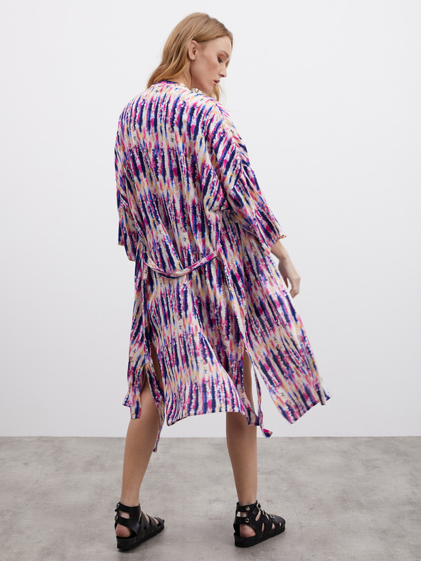ZOOT.lab Rózsaszín és lila női mintás csavart ruha ZOOT.lab Fifi