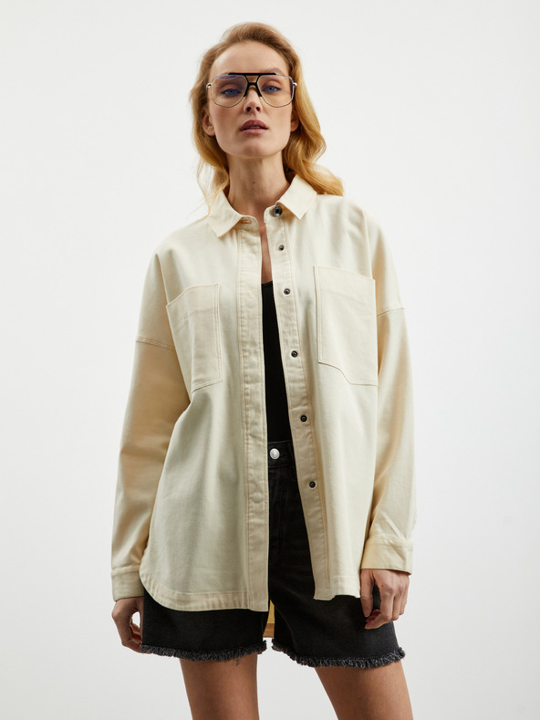 ZOOT.lab Krémszínű női oversize top ZOOT.lab Becca