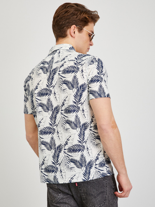 ZOOT.lab Krémszínű férfi mintás rövid ujjú ing ZOOT.lab Darrel