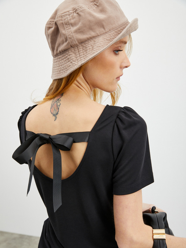 ZOOT.lab Fekete női póló, hátul megkötős ZOOT.lab Romy