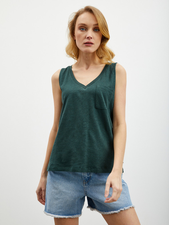 ZOOT.lab Sötétzöld női lenvászon felső zsebbel ZOOT.lab Josi