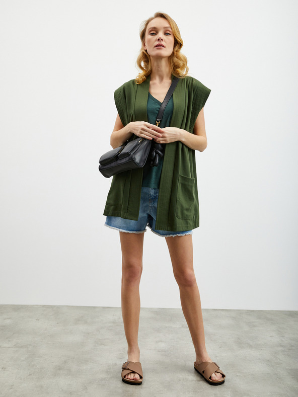 ZOOT.lab Sötétzöld női lenvászon felső zsebbel ZOOT.lab Josi
