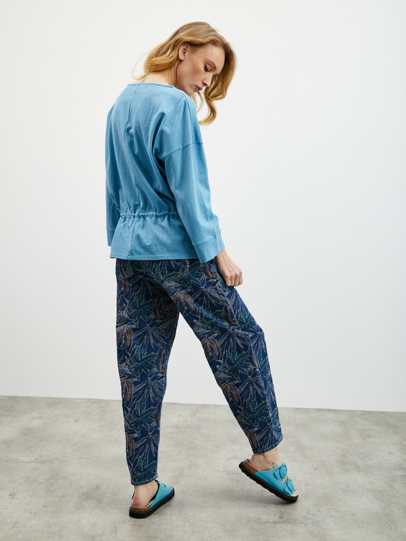 ZOOT.lab Világoskék női túlméretezett pulóver derékszíjjal ZOOT.lab Sash