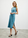 ZOOT.lab Világoskék női bordás ruha résszel ZOOT.lab Delie