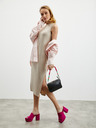 ZOOT.lab Bézs női bordázott ruha résszel ZOOT.lab Delie