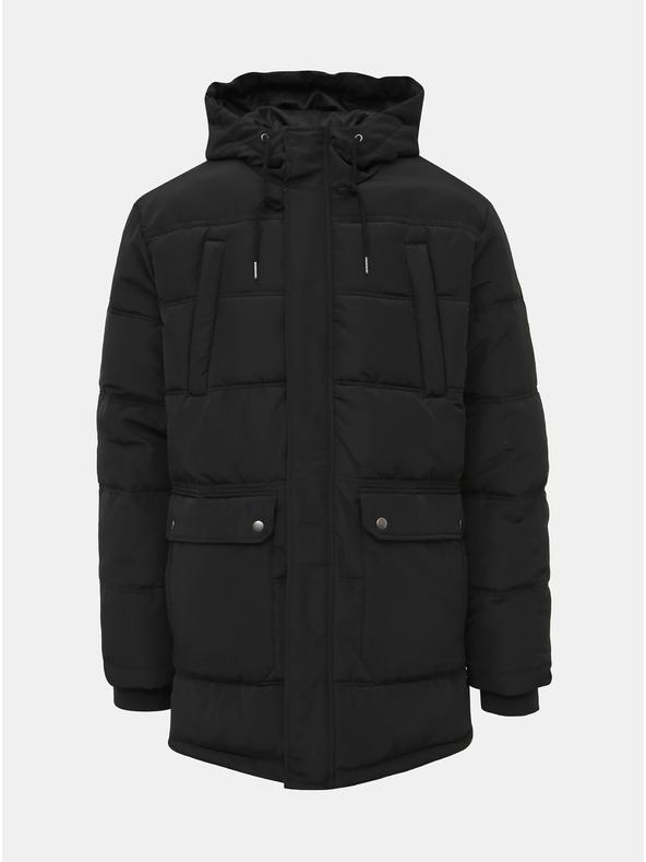 ZOOT.lab Fekete férfi steppelt télikabát ZOOT.lab