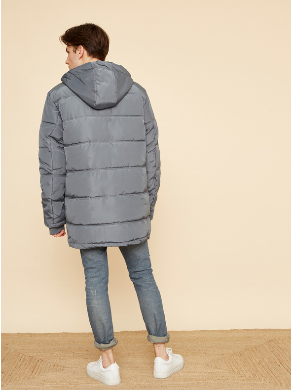 ZOOT.lab Szürke férfi steppelt télikabát ZOOT.lab