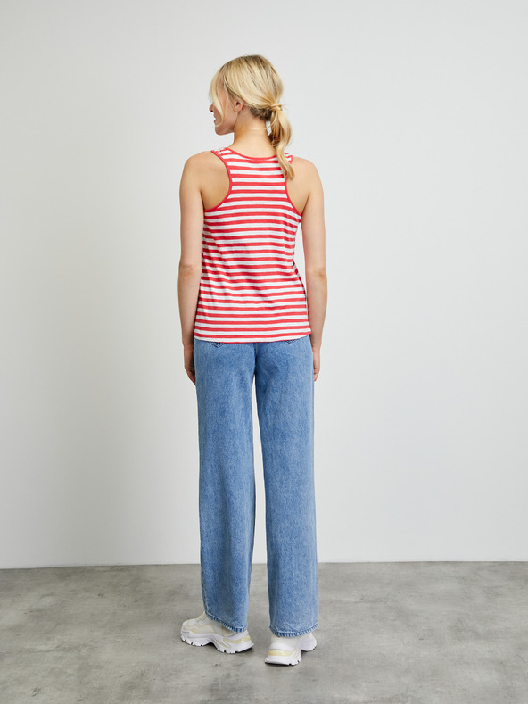 ZOOT.lab Fehér és piros női csíkos tank top ZOOT.lab Josefina Josefina