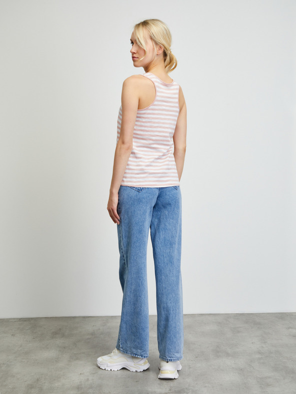 ZOOT.lab Fehér és rózsaszín női csíkos tank top ZOOT.lab Josefina