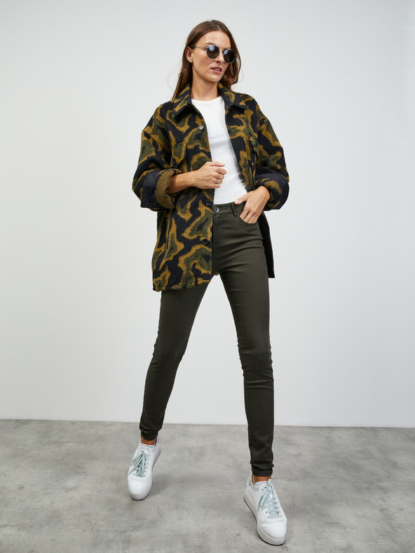 ZOOT.lab Khaki színű női slim fit nadrág ZOOT.lab Anna