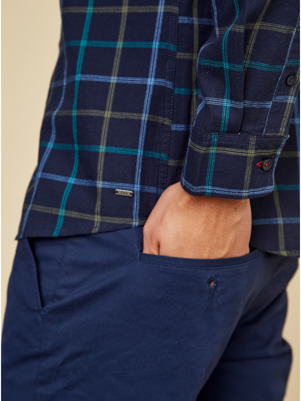 ZOOT.lab Sötétkék férfi kockás ing ZOOT.lab Aiden