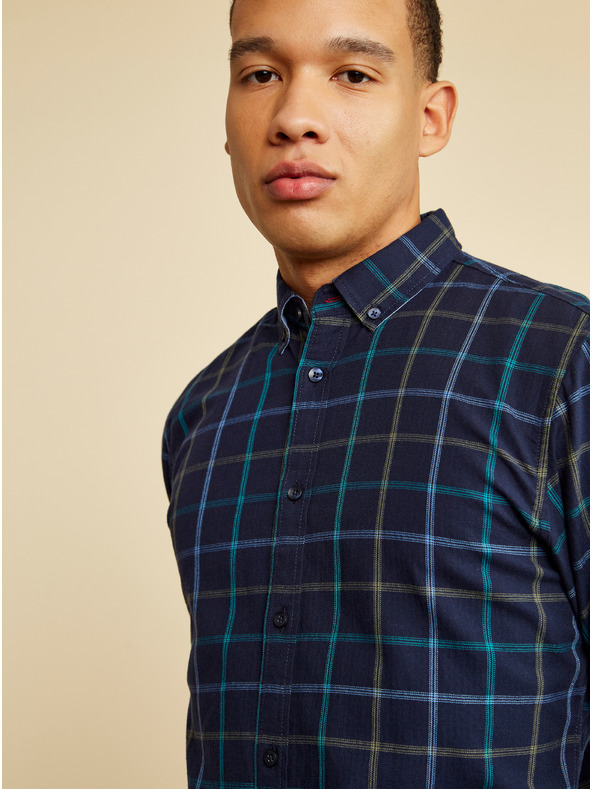 ZOOT.lab Sötétkék férfi kockás ing ZOOT.lab Aiden