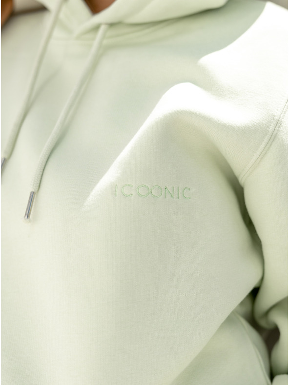 ICOONIC Világoszöld unisex alap kapucnis pulóver ICOONIC