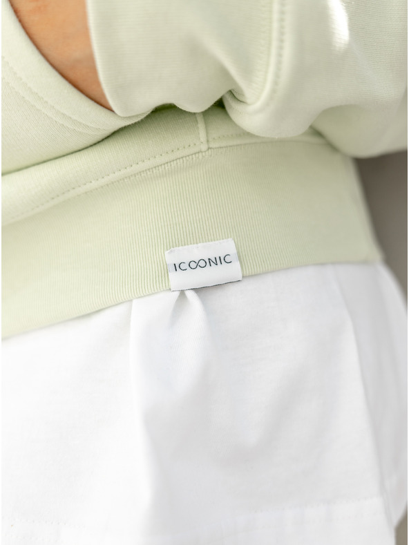 ICOONIC Világoszöld unisex alap kapucnis pulóver ICOONIC