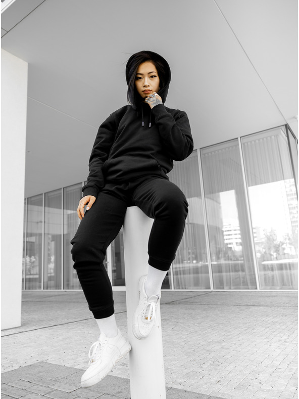 ICOONIC Fekete uniszex alap melegítőnadrág ICOONIC