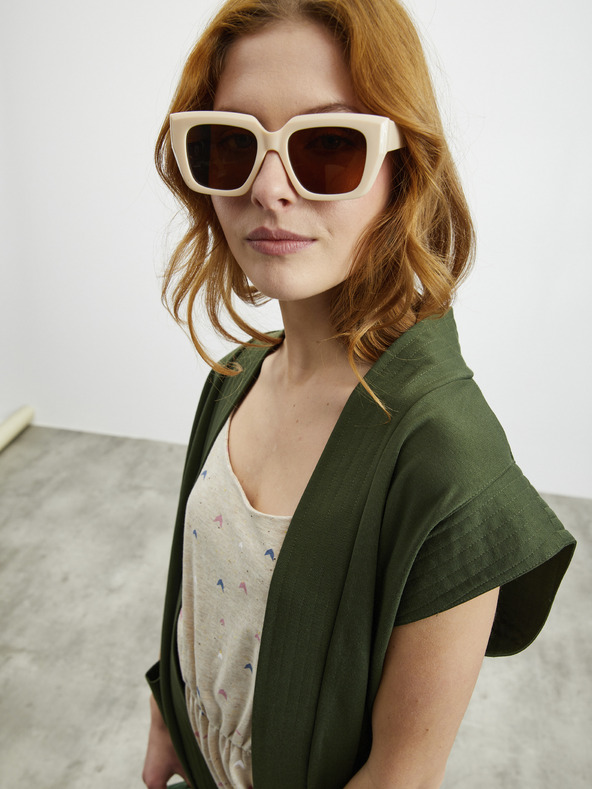 ZOOT.lab Bézs színű mintás ruha ZOOT.lab Rosemary