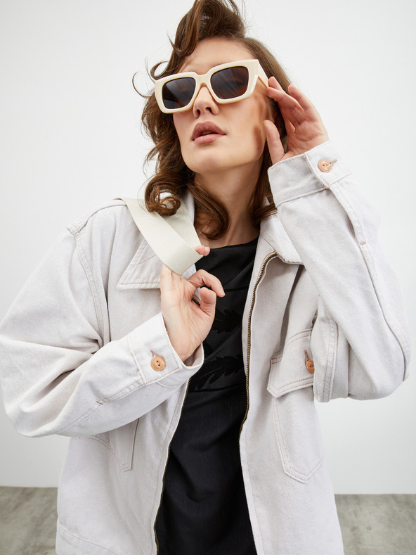 ZOOT.lab Fekete női laza ing nyomtatással ZOOT.lab Rozy Rozy