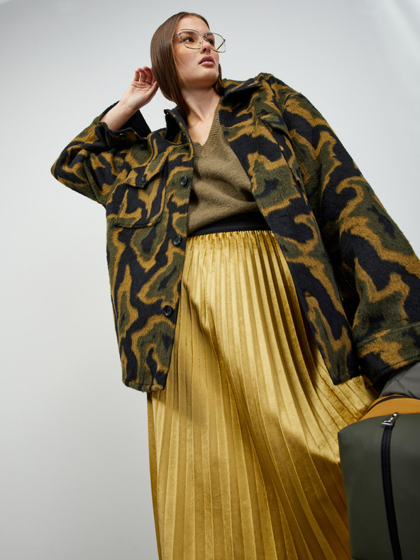 ZOOT.lab Rakott midi szoknya arany és bársony kivitelben ZOOT.lab Nova